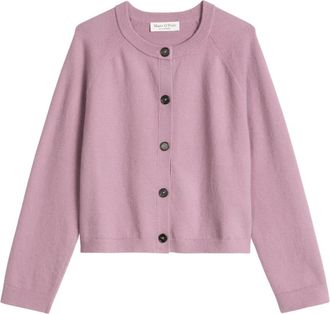 Marc O'Polo Cardigans- Lsl- Ronde hals - Dames - Vesten - Paars - XS - Katoen - Truien & Vesten