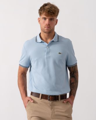 Lacoste Mens Regular Fit Polo Shirt in Light Blue Cotton - Size X-Large