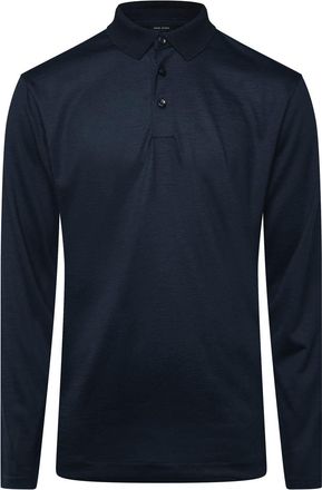HUGO BOSS Heren Hugo Boss H-Pado 110 Langearm Polo Shirt in Donkerblauw