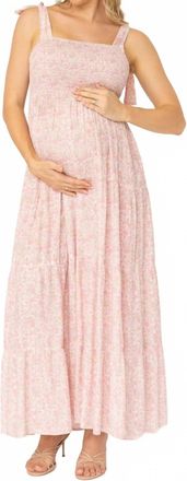 Angel Maternity Floral Maternity Dress In Pink