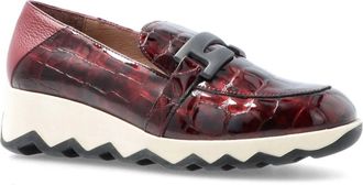 Wonders Womens Snakeskin Loafer In Vino