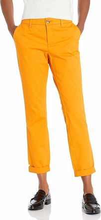 Tommy Hilfiger Womens Rolled Hem Straight Leg Pant In Sunflower