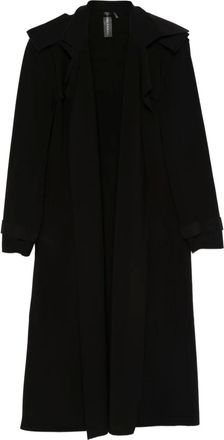 Norma Kamali belted coat - women - Polyester/Elastane - S - Black