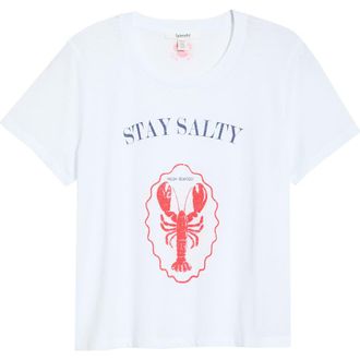 Splendid Stay Salty Graphic Cotton Blend T-Shirt in Lobster White at Nordstrom, Size X-Small