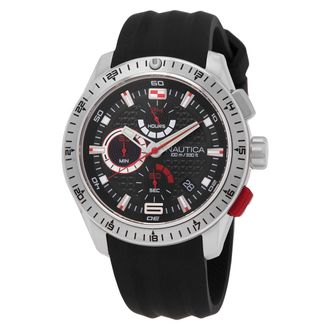 Nautica Nst 101 Chronograph Quartz Black Dial Mens Watch NAPNSF109
