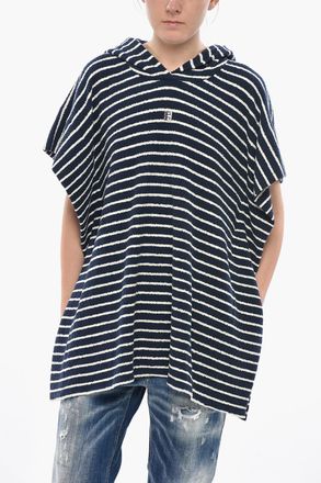 Givenchy Terry Hoodie with Awning Stripe Pattern Givenchy