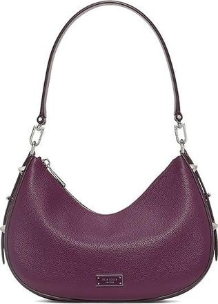 Kate Spade New York Liv Pebbled Leather Convertible Shoulder Tote Womens Handbags Purple Agate