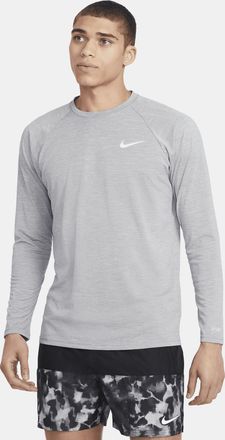 Nike Mens Swim Hydroguard Essential Dri-FIT UV Long Sleeve Top in Grey | NESSA590-090