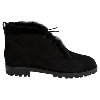 Manolo Blahnik Manolo Blahnik Mircus Enkelboots in Zwart Su&egrave;de