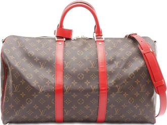 Louis Vuitton 2010s Keepall Bandouli&egrave;re 50 holdall - women - PVC/Calf Leather - One Size - Brown