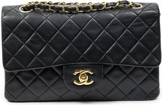 Chanel Pre-owned Womens Classic Double Flap 23 Shoulder Bag - Black - One Size