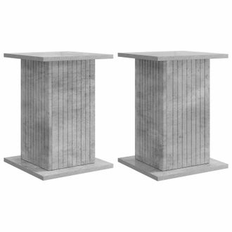 vidaXL Soporte De Plantas 2 Pcs Gris Hormig&oacute;n 30,5 X 30 X 43 Cm Vidaxl