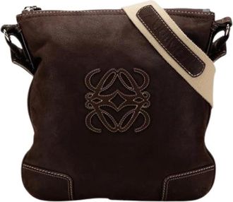 Loewe Pre-owned Cross Body Bags, female, Brown, Size: ONE SIZE Pre-owned Leather crossbody-bags