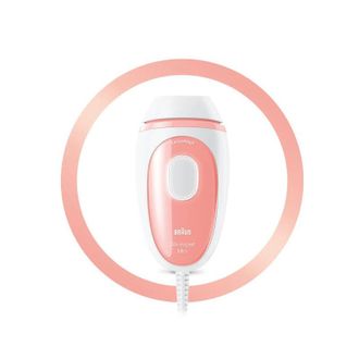 Braun Depiladora Depiladora Luz Pulsada Ipl Ipl Pl1000 Rosa, Blan