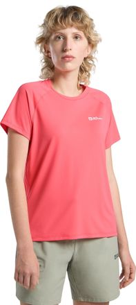 Jack Wolfskin Funktionsshirt JACK WOLFSKIN PRELIGHT SWIFT T W, Damen, Gr. L (42/44), sunset, coral, Obermaterial: 100% Polyester, Shirts Funktionsshirt