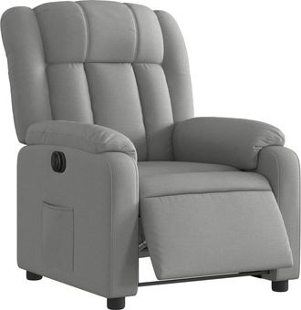 vidaXL Sill&oacute;n Reclinable El&eacute;ctrico Tela Gris Claro Vidaxl