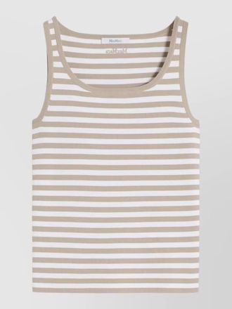 Max Mara striped top round neck thin straps