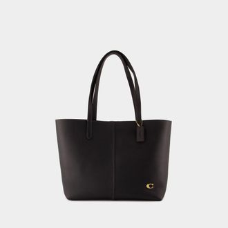 Coach Womens North Tote 32 - - Leather - Black Calfskin - One Size