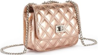 Lascana Umh&auml;ngetasche LASCANA Minibag, Damen, Gr. B/H/T: 19cm x 14cm x 5cm, rosa (rosegoldfarben), Lederimitat, unifarben, Taschen Umh&auml;ngetasche, Handtasche, 