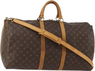 Louis Vuitton Pre-owned Keepall Bandouli&egrave;re 60 - unisex - Vintage Weekendtas - Bruin - ONE Size - Leer - Vintage