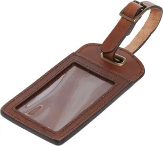 Korchmar Polo Leather Luggage Tag in Espresso at Nordstrom