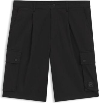 HUGO BOSS x RB stretch-cotton shorts with bull motif