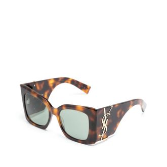 Saint Laurent M119 Blaze Zonnebril - Dames - Accessoires - Bruin - Maat: 54 MM Nylon