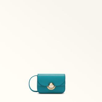 Furla Sfera Coin Case S Amatore Blue Blue Sidney Calf Leather Woman