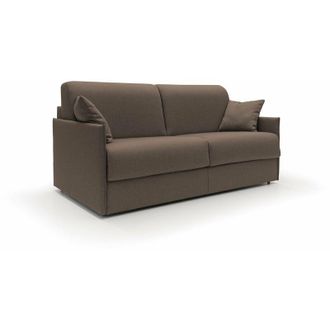 Divani.Store Divani.store - Evans Divano letto matrimoniale in tessuto impermeabile T13 189 cm (mat. 160x197) marrone