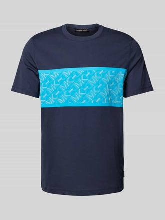 Michael Kors T-Shirt mit Label-Print Modell EMPIRE STRIPE in Marine, Größe XL