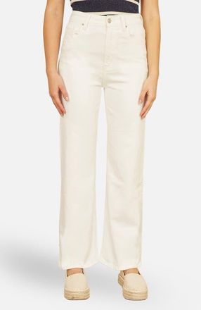 Yumi Wide Leg High Waist Jeans in White at Nordstrom, Size 12