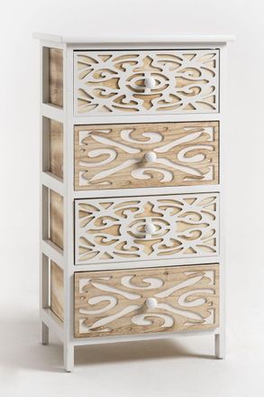 Regalos Miguel Muebles Auxiliares - Cajonera Ancha Carvy 4 Cajones
