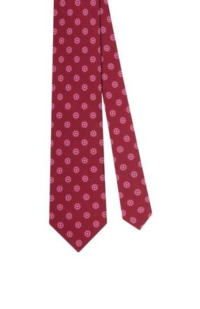 Robert Talbott Robert Printed Silk Flower Necktie in Red at Nordstrom
