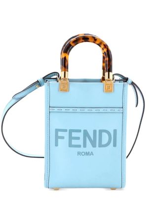 Fendi Sunshine Shopper Tote Leather Mini crossbody bag - Blue