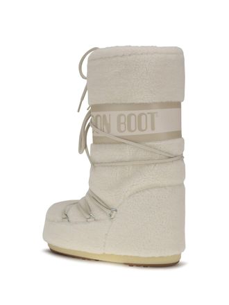 Moon Boot Icon Teddy Boot - White