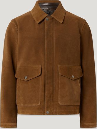 Belstaff Outland Jacket Mens Rugged Calf Suede Cork Size UK 36