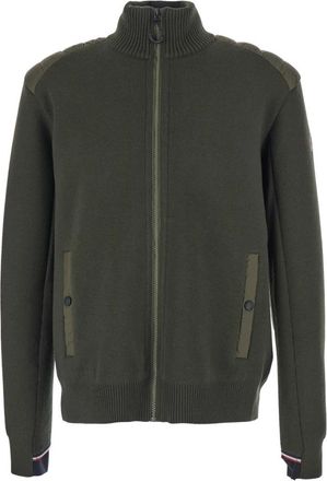 Moncler Tech Fabric Zip Cardigan - Heren - Vesten - Groen - 2XL - Truien & Vesten