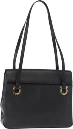 Ferragamo Pre-owned Shoulder Bags, female, Black, Size: ONE SIZE Pre-owned Shoulder Bag