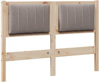 vidaXL Cabecero Tapizado Marr&oacute;n 120 Cm Madera De Pino Macizo Vidaxl