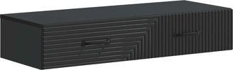 vidaXL Mesa Lateral Montada En La Pared 87,5 X 34,5 X 17 Cm Negro Vidaxl