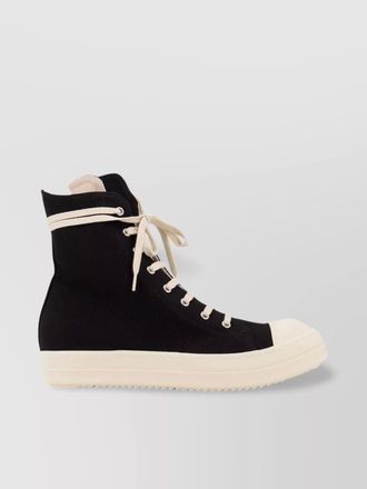 Rick Owens high-top lace-up sneakers with ridged sole