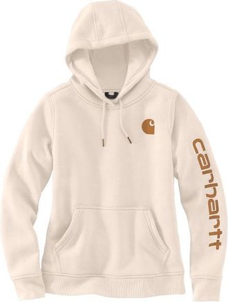 Carhartt Work in Progress Clarksburg Logo Sleeve Sweatshirt Hoodie f&uuml;r Damen | beige