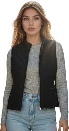 Matine&eacute; Womens Lightweight Featherlight Vest Outdoor Puffer Vest Gilet Coat. (UK, Numeric, 22, Regular, Regular, BLACK)