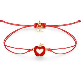 Mantra Thread for Teachers Teach Love Inspire bracelet in Yellow Gold at Nordstrom