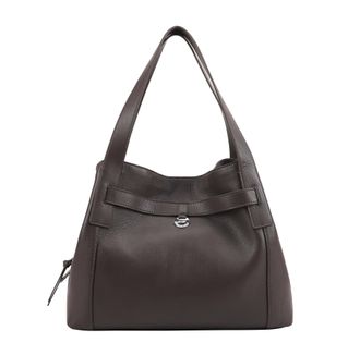 Paul Costelloe Womens Donato Leather Shoulder Bag - Brown - One Size