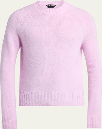 Tom Ford Mens Brushed Cashmere Raglan Crewneck Sweater