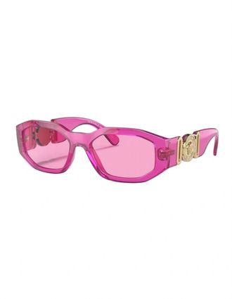 Versace Unisex Medusa Biggie Sunglasses In Pink Transparent