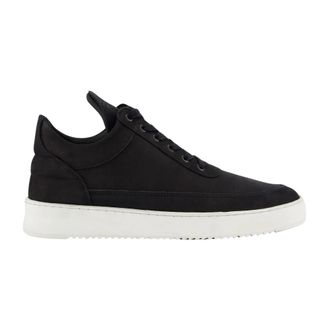 Filling Pieces Schoenen, Heren, Zwart, 42 EU, Ripple Nubuck Low Top Sneakers