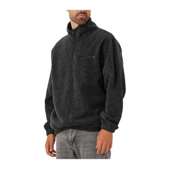 For&eacute;t Truien & Vesten, Heren, Grijs, M, Katoen, Elm Half Zip Sweatshirt
