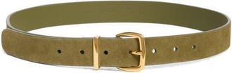 Madewell Essential Suede Belt in Kale Suede at Nordstrom, Size X-Small